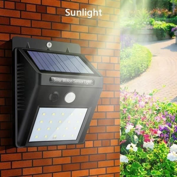 4 st 20 LED Solcellslampa Utomhus - Trädgårdslampa - Utomhusbelysning