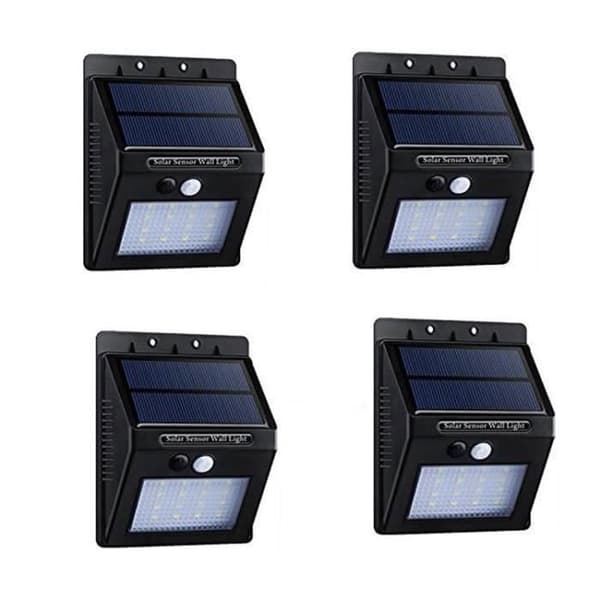 4 st 20 LED Solcellslampa Utomhus - Trädgårdslampa - Utomhusbelysning