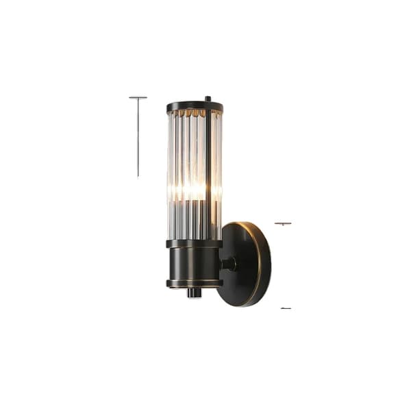Modern vägglampa, mångsidiga färgtemperaturalternativ, hållbar konstruktion,1 Huvud Svart, vitt ljus