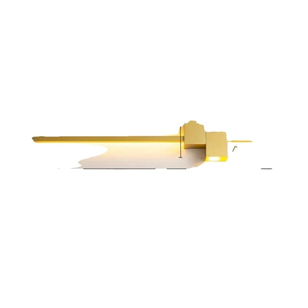 LED Vägglampa, Guldfinish, 122 cm Längd,Trefärgad ljus, guld 62 cm