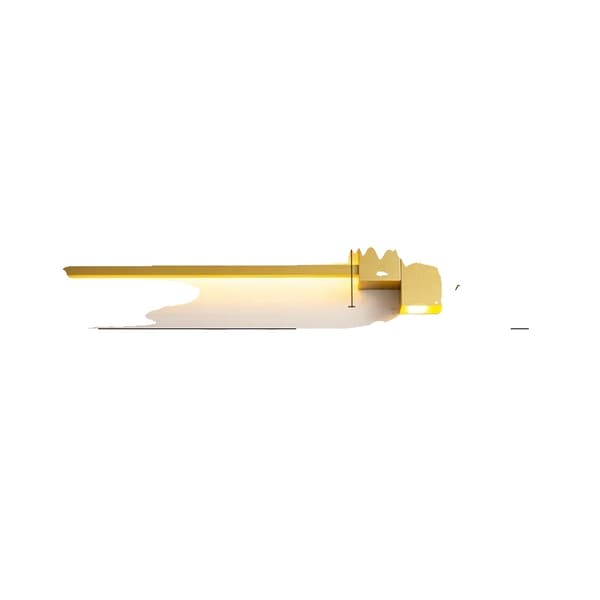 LED Vägglampa, Guldfinish, 122 cm Längd,guld 122 cm, Trefärgad ljus