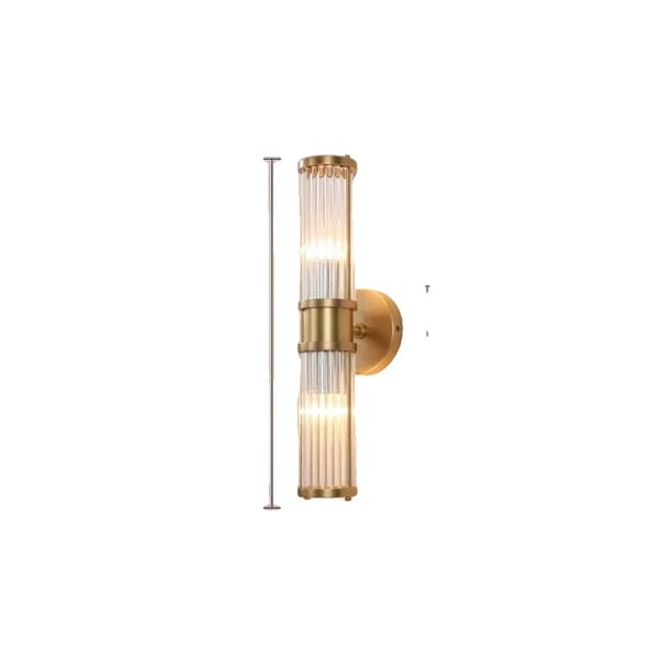 Modern vägglampa, mångsidiga färgtemperaturalternativ, hållbar konstruktion,2 Huvud Guld, varmt ljus