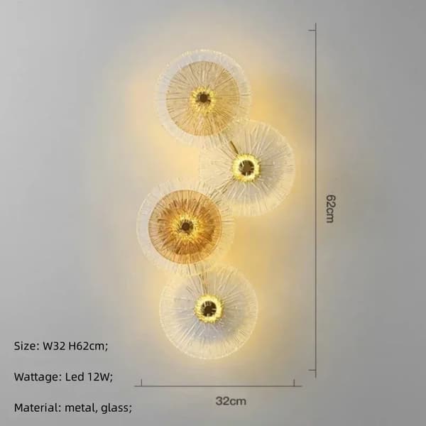 Moderne LED Væglampe, Varmt Lys, Væghængt,4 lys, varmt lys