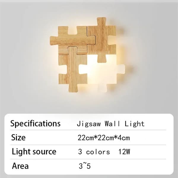 LED Pussel Vägglampa, Dimbara Funktion, Modern Stil,Pusselstil, 3 färger