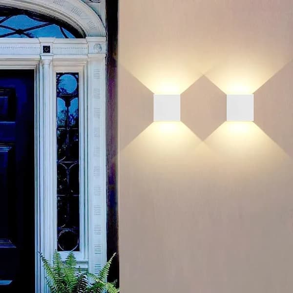 LED 12W vägglampa, justerbar strålvinkel, vattentät IP65, utomhusbelysning, 3000K, lämplig för inomhus/utomhus