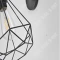 Miniatyrbild 4 av 4: TD® iDEGU Set med 2 svart järn Metall Diamantformad vägglampa, smidesbur Lampskärm Ljuskrona Industriell retrolampa E27 för Cu