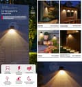 Miniatyrbild 4 av 4: INN Vägglampa 2 st IP44 Liten Enkel Fyrkantig Vägglampa 800mAh Vattentät Vägglampa för Korridor Trädgård Innergård Utomhus Vägglampa