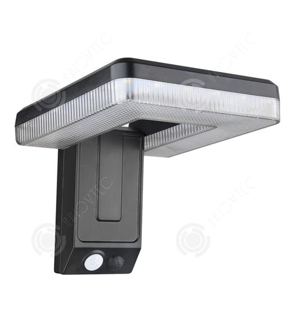 INN vägglampa 4 st IPX4 solcellsvägglampa med 3 ljuslägen mänsklig kroppsavkännande vägglampa vikbart lamphuvud