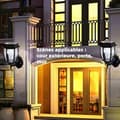 Miniatyrbild 3 av 4: INN® Solar LED-vägglampa utomhus vattentät innergård sexkantig vägglampa gångtrappa trädgård utomhus glas enkel lampett mu