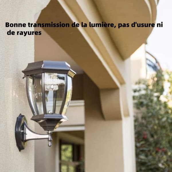 INN® Solar LED-vägglampa utomhus vattentät innergård sexkantig vägglampa gångtrappa trädgård utomhus glas enkel lampett mu