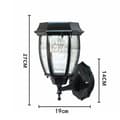 Miniatyrbild 2 av 4: INN® Solar LED-vägglampa utomhus vattentät innergård sexkantig vägglampa gångtrappa trädgård utomhus glas enkel lampett mu