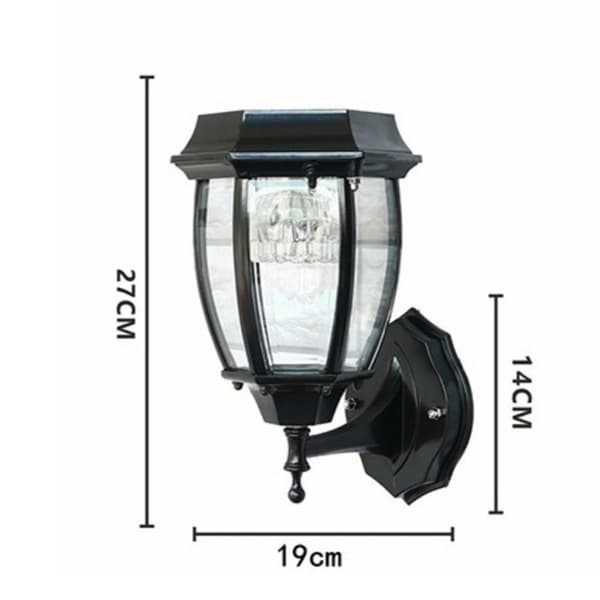 INN® Solar LED-vägglampa utomhus vattentät innergård sexkantig vägglampa gångtrappa trädgård utomhus glas enkel lampett mu