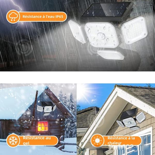 INN Solar lampa 2 stycken IP65 med tre driftlägen utomhus solar ljus med rörelsedetektor jordfyr