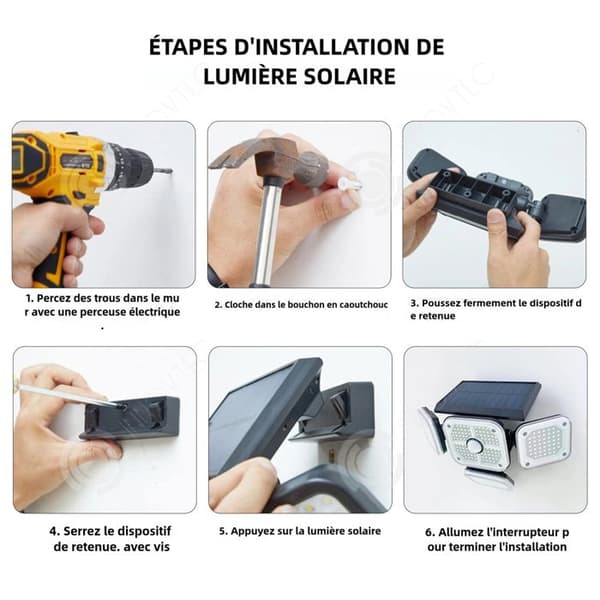 INN Solar lampa 2 stycken IP65 med tre driftlägen utomhus solar ljus med rörelsedetektor jordfyr