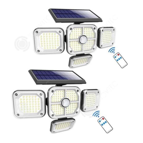 INN Solar lampa 2 stycken IP65 med tre driftlägen utomhus solar ljus med rörelsedetektor jordfyr