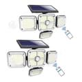 Miniatyrbild 1 av 4: INN Solar lampa 2 stycken IP65 med tre driftlägen utomhus solar ljus med rörelsedetektor jordfyr