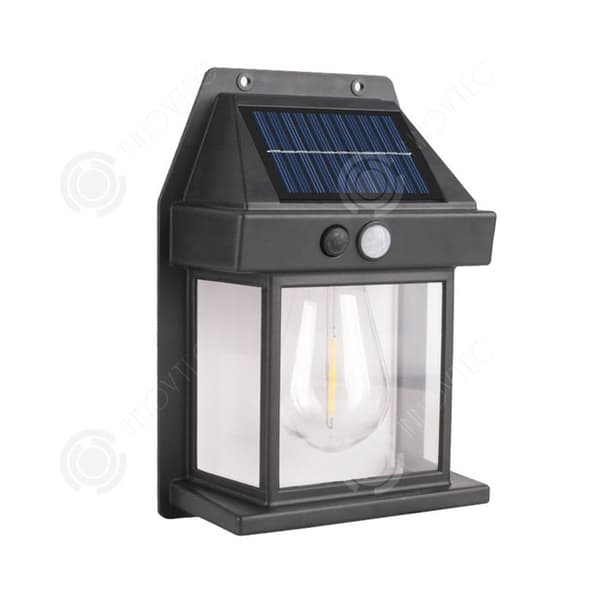 INN Solar lampa 2 st med 3 ljuslägen IP65 solar vägglampa med smart sensor för trädgård uteplats korridor solar beacon