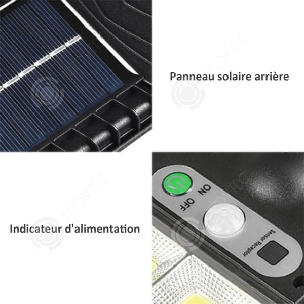 INN Solar lampa med 3 ljuslägen IP65 utomhus solar vägglampa med intelligent sensor för trädgård korridor solar beacon