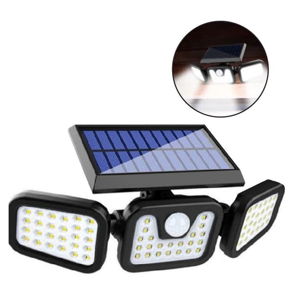 INN Utomhus Solar Light Induktionslampa Roterande Vägglampa Innergårdslampor Trädgård Street Light Solar Spotlight IP65 2.4v