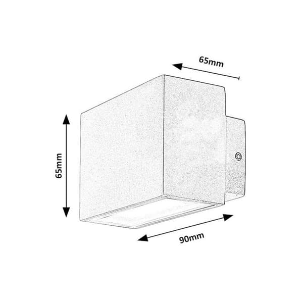 Lampe Rabalux, vägglampa, utomhus, LED, 7W, IP54, Mataro, vit