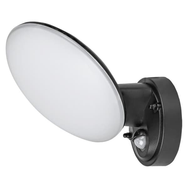 Utomhus LED-applikator med integrerad sensor Rabalux Varna 12W 720lm 4000K IP54 (10-1000lux) - svart - 18x18,5x18 cm