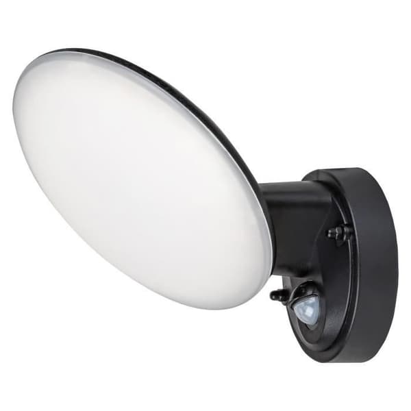 Utomhus LED-applikator med integrerad sensor Rabalux Varna 12W 720lm 4000K IP54 (10-1000lux) - svart - 18x18,5x18 cm