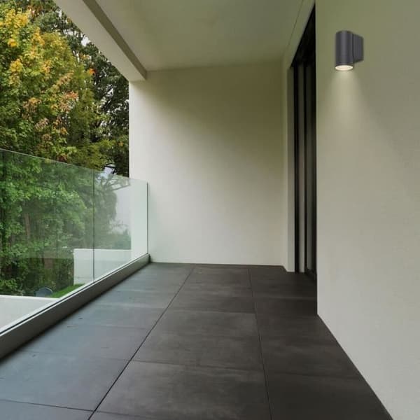 Utomhusapplikation i aluminium Rabalux Phoenix GU10 1X MAX 10W IP54 - antracit - 11x13,5x7,5 cm