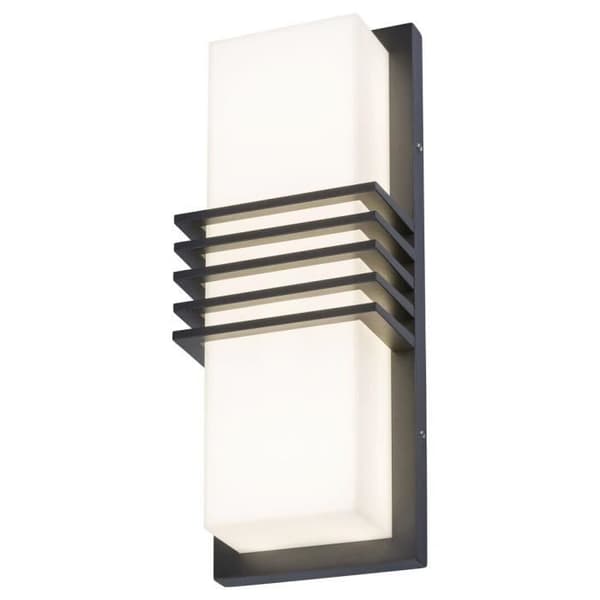 Utomhus LED vägglampa integrerad Rabalux Rodez 12W 800lm 4000K IP44 - antracit - 12x30,5x8 cm