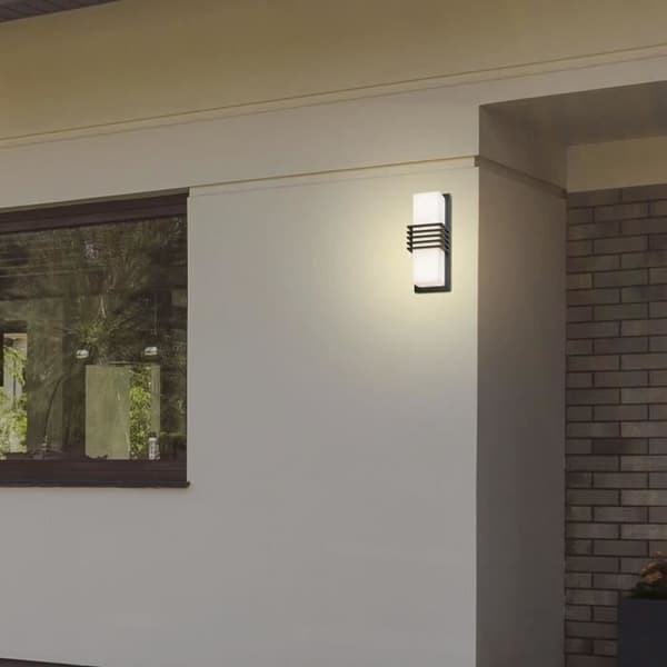 Utomhus LED vägglampa integrerad Rabalux Rodez 12W 800lm 4000K IP44 - antracit - 12x30,5x8 cm