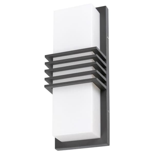 Utomhus LED vägglampa integrerad Rabalux Rodez 12W 800lm 4000K IP44 - antracit - 12x30,5x8 cm