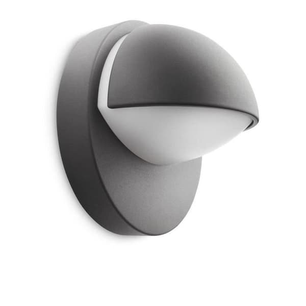 Vattentät utomhuslampsökare LED JUNE E27 IP44 antracit Philips
