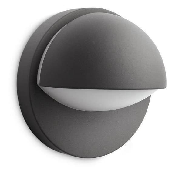 Vattentät utomhuslampsökare LED JUNE E27 IP44 antracit Philips