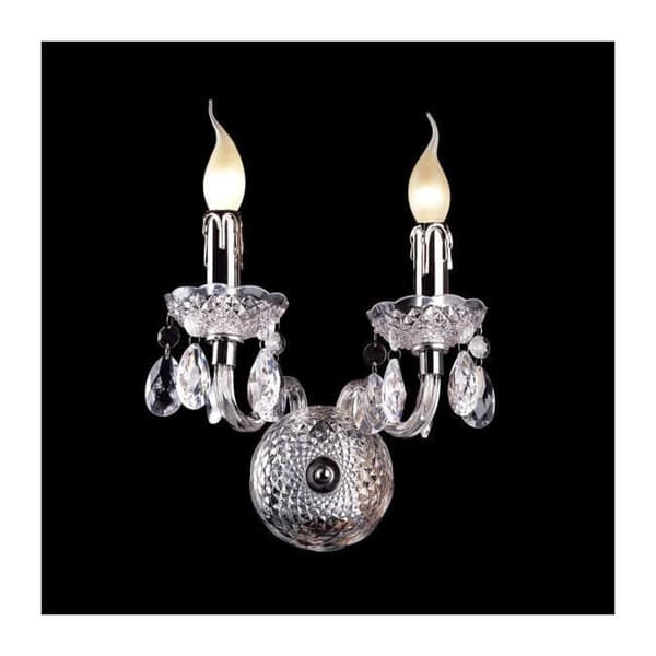 Vägglampa - ITALUX - Whiz Chrome - Kristall - Metall - E14 40W