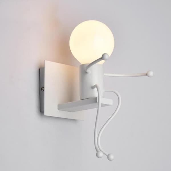 Vägglampa - Contemporary - E27 sockellampa - Vit - 60W
