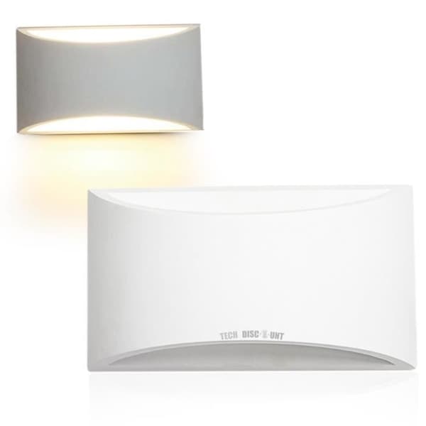 TD® Vägglampor för inomhusbruk, vit LED-vägglampa 7W Varmvit Gips Vägglampa för sovrum Hem Hall Vardagsrum