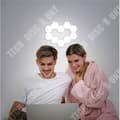 Miniatyrbild 4 av 4: TD® PURGO Modern touch LED-vägglampa quantum hexagon armatur EU 220V (parti 5st)