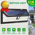 Miniatyrbild 1 av 4: TD® 118 LED Solar Vägglampa med Sensor IP65 Vattentät för trädgårds utomhusbelysning