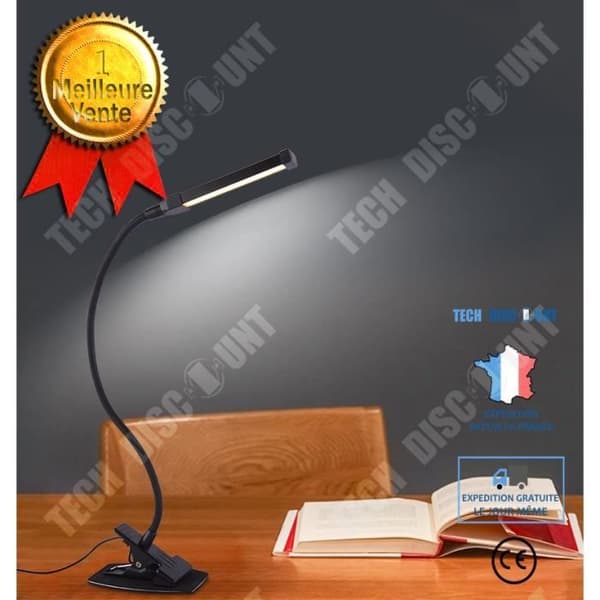 TD® Skrivbordslampa LED-touch-dimbar-flexibel-svart