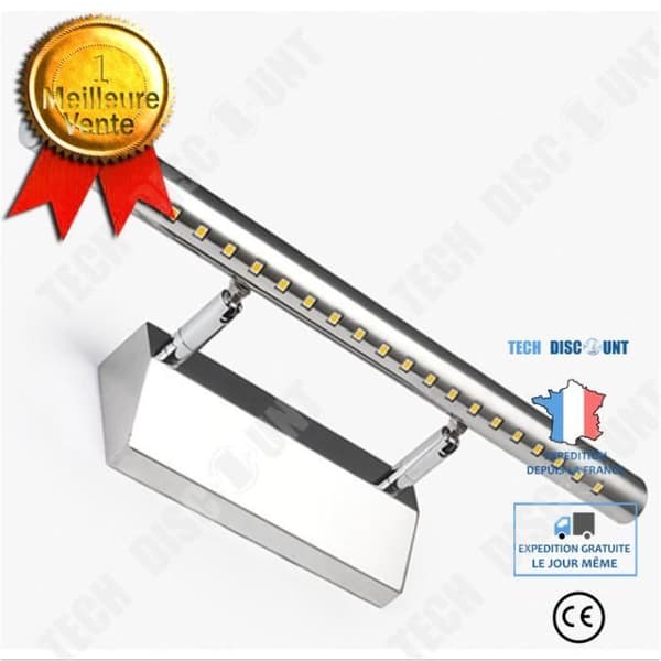 TD® 5050SMD Vägglampa för badrum med spegel - 21 LED - Rostfritt stål - 5W