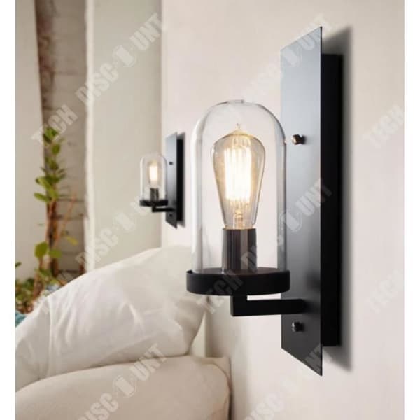 TD® Kreativ vägglampa i retro industriell stil vid sängen balkong gång smidesjärn korridor nostalgisk bar café lampa