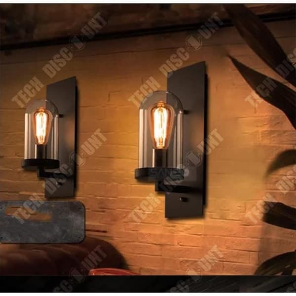 TD® Kreativ vägglampa i retro industriell stil vid sängen balkong gång smidesjärn korridor nostalgisk bar café lampa