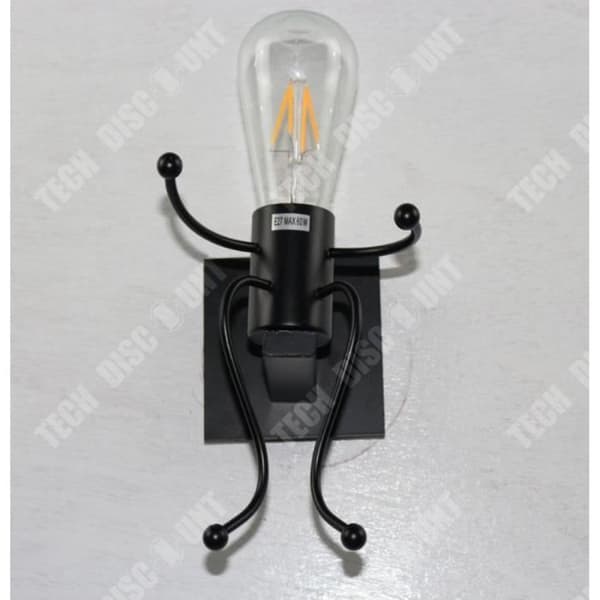 TD® Retro industriell stil smidesjärn vägglampa kreativ personlighet hall skurk robot vägglampa