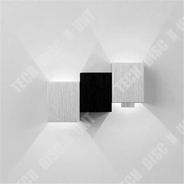 TD® Modern LED inomhusvägglampa 3W fyrkantig lampa för sovrum-trappa-vardagsrum-kontor-veranda-gång (3 kub, vit)