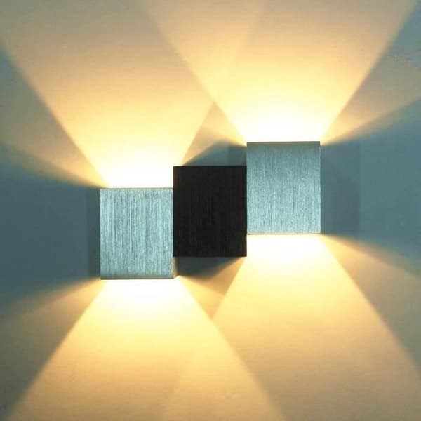 LED Vägglampa - TD® - Kub - Vit - Aluminium - 18x6x11cm