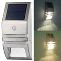 Miniatyrbild 2 av 3: LED Solar Vägglampa - 2ST - Rörelsesensor - Svart och vit - Utomhusbelysning - 5 meter