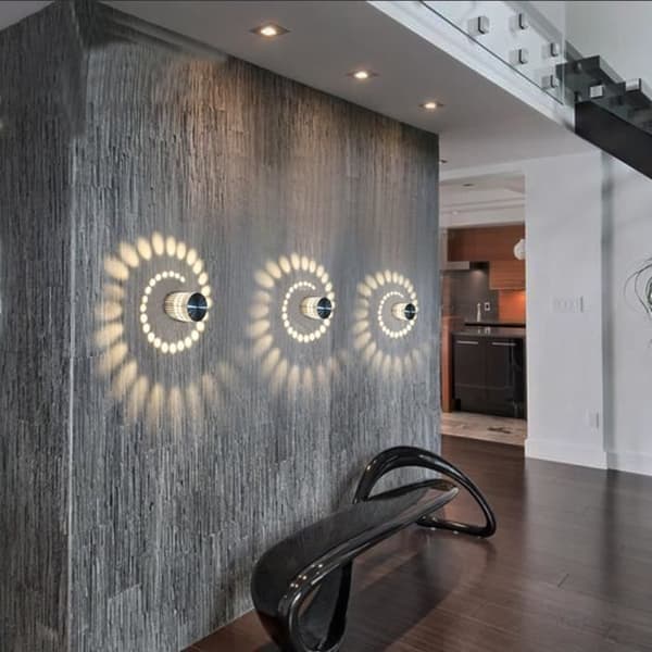 LED-vägglampa - TECH DISCOUNT - Set om 3 - Aluminium - Modern - Design