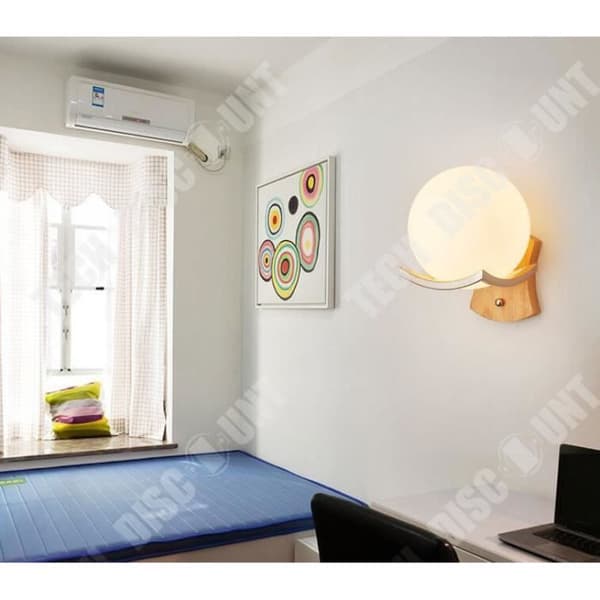 TD® LED inomhusvägglampa, metallfäste i rostfritt stål, modern sfärisk vägglampa för vardagsrum, sovrum, hall