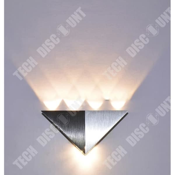 TD® Indoor LED Vägglampa - Triangel - Aluminium - 3W - Varmvit