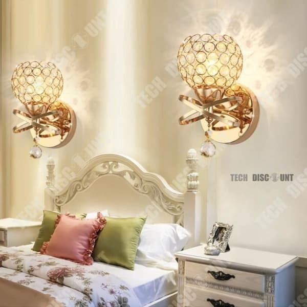 TD® Vägglampa vardagsrum kontor sovrum dekoration ljus E27 LED kristall hall belysning design skönhet lysa upp hem utomhus