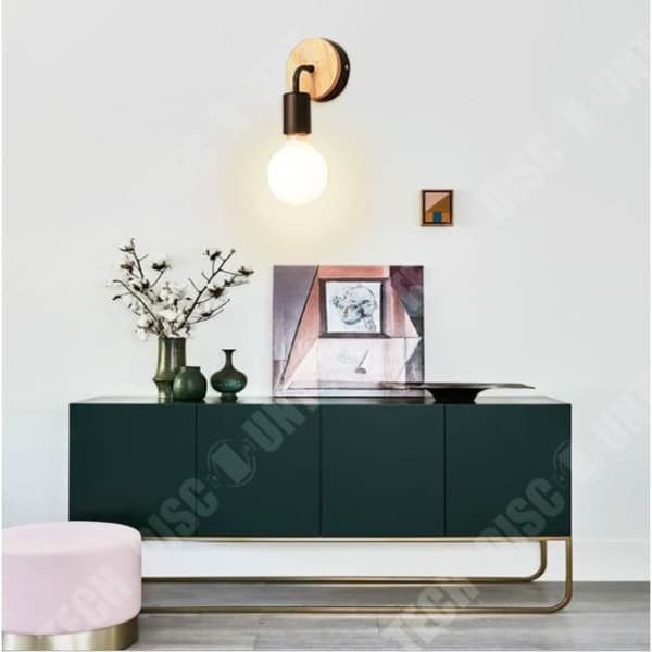 TD® Liten trä Vägglampa Modern Enkel Vit Vägglampa Industriell trälampa Vägglampor Heminredning